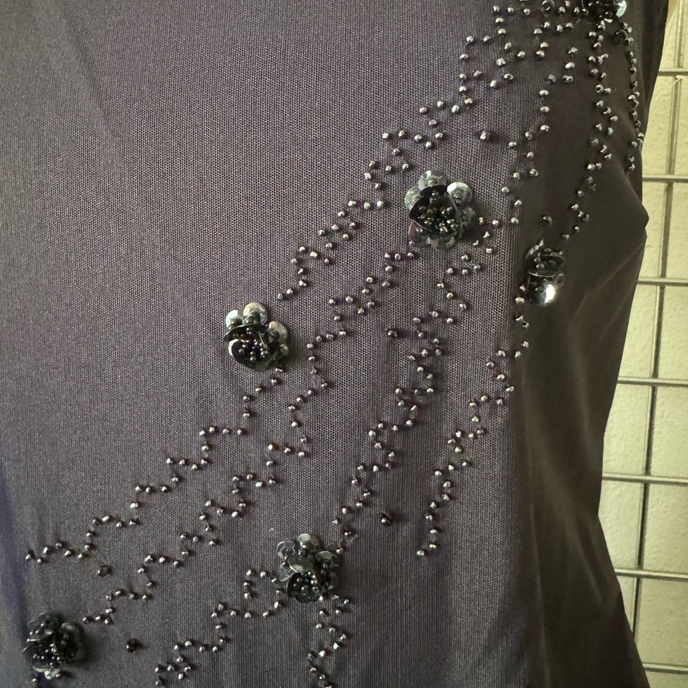 CDC Caren Desiree Company Evening Black Embellished Long Dress Size 6 - Picture 3 of 12